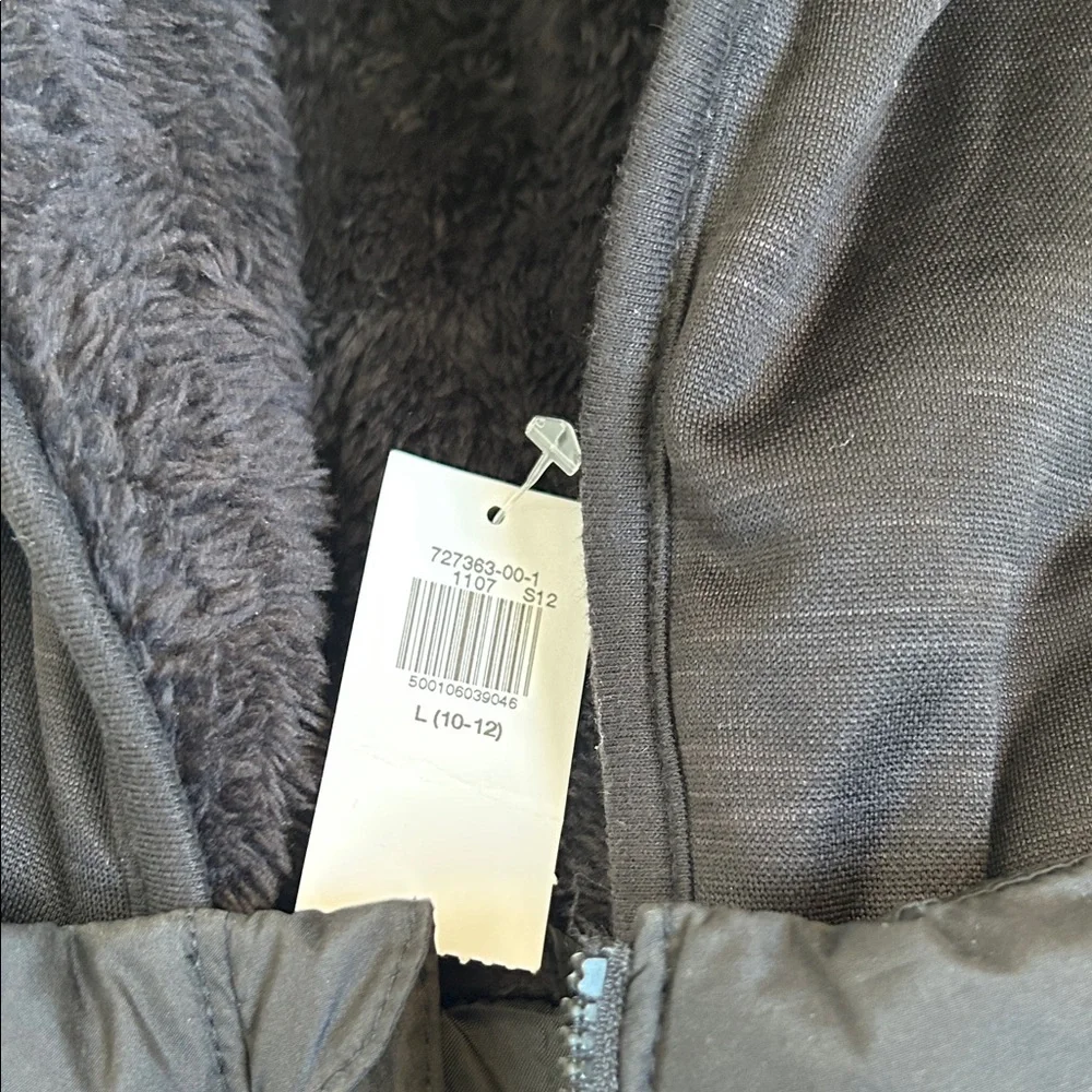 NWT Old Navy Kids Black Hooded Jacket, Size L (10-12) - Picture 3 of 9